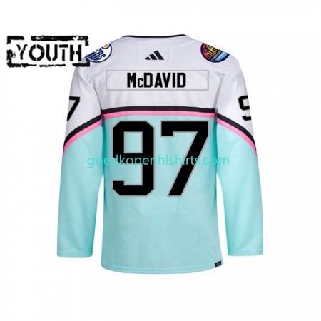 Edmonton Oilers CONNOR MCDAVID 97 2023 All-Star Adidas Wit Authentic Shirt - Kinderen